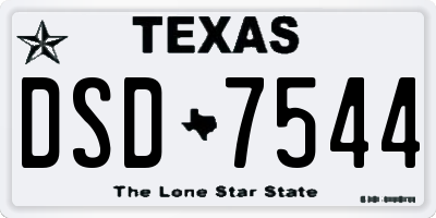 TX license plate DSD7544