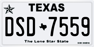 TX license plate DSD7559