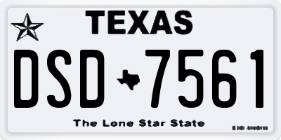 TX license plate DSD7561