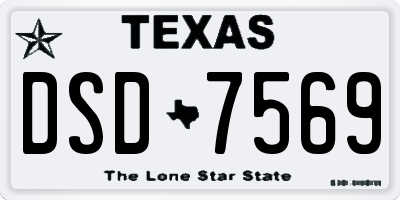 TX license plate DSD7569
