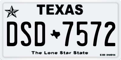 TX license plate DSD7572