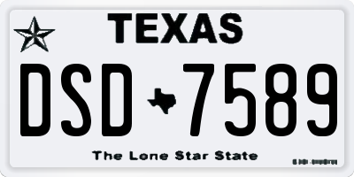 TX license plate DSD7589