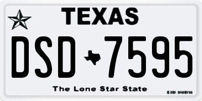 TX license plate DSD7595