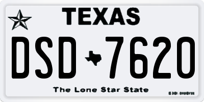 TX license plate DSD7620