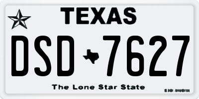 TX license plate DSD7627