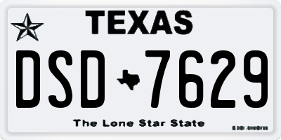 TX license plate DSD7629