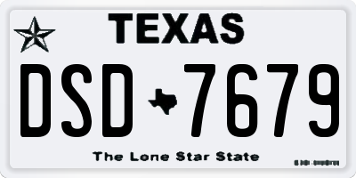 TX license plate DSD7679