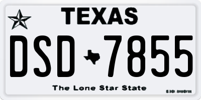 TX license plate DSD7855