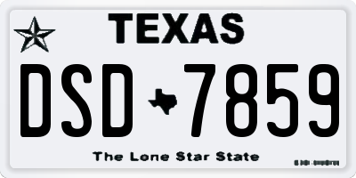 TX license plate DSD7859