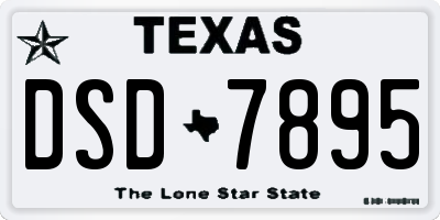 TX license plate DSD7895