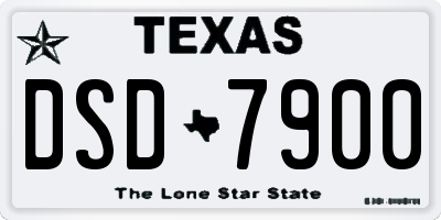 TX license plate DSD7900