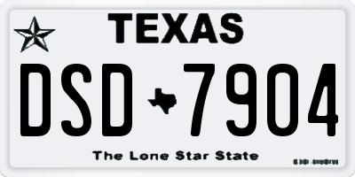 TX license plate DSD7904
