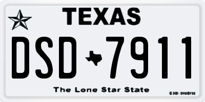 TX license plate DSD7911