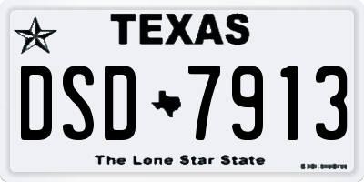 TX license plate DSD7913