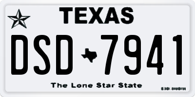 TX license plate DSD7941