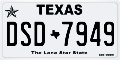 TX license plate DSD7949