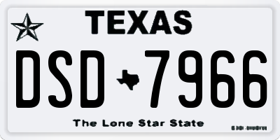 TX license plate DSD7966