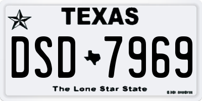 TX license plate DSD7969