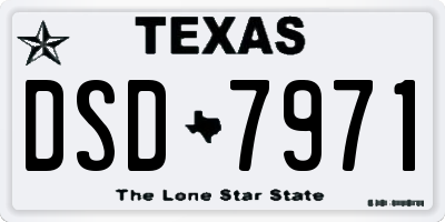 TX license plate DSD7971