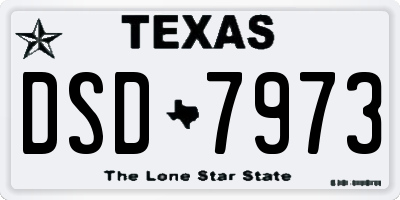 TX license plate DSD7973