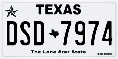 TX license plate DSD7974