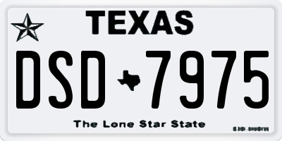 TX license plate DSD7975