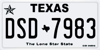 TX license plate DSD7983