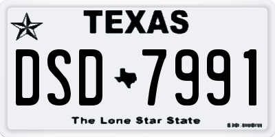 TX license plate DSD7991
