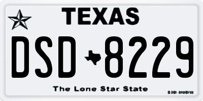 TX license plate DSD8229