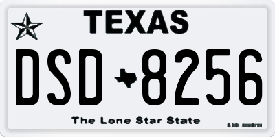 TX license plate DSD8256