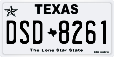 TX license plate DSD8261