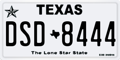 TX license plate DSD8444