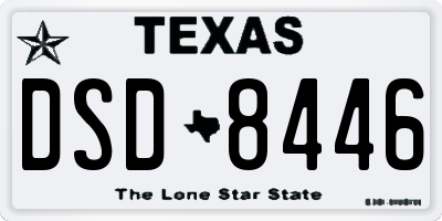 TX license plate DSD8446