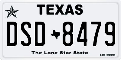 TX license plate DSD8479