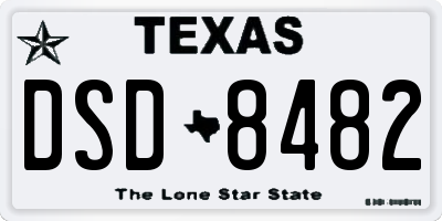 TX license plate DSD8482