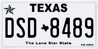 TX license plate DSD8489