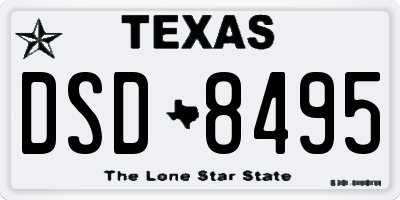 TX license plate DSD8495