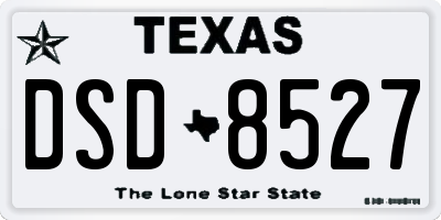 TX license plate DSD8527