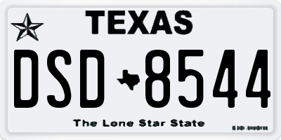 TX license plate DSD8544