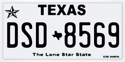 TX license plate DSD8569