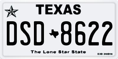 TX license plate DSD8622