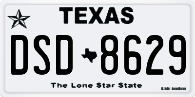 TX license plate DSD8629