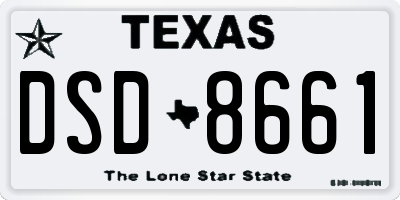 TX license plate DSD8661