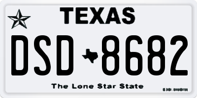 TX license plate DSD8682