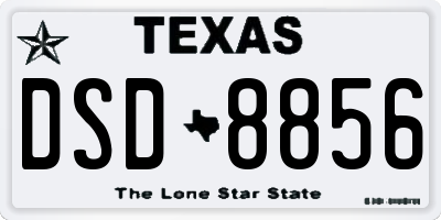 TX license plate DSD8856