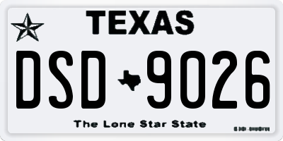 TX license plate DSD9026