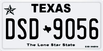 TX license plate DSD9056