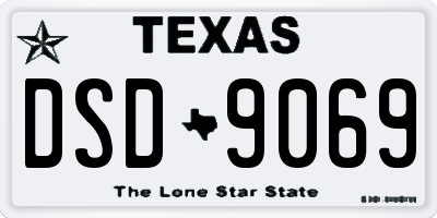 TX license plate DSD9069