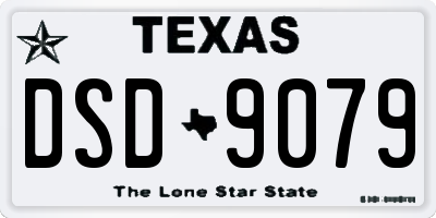 TX license plate DSD9079