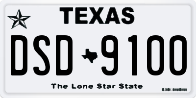 TX license plate DSD9100